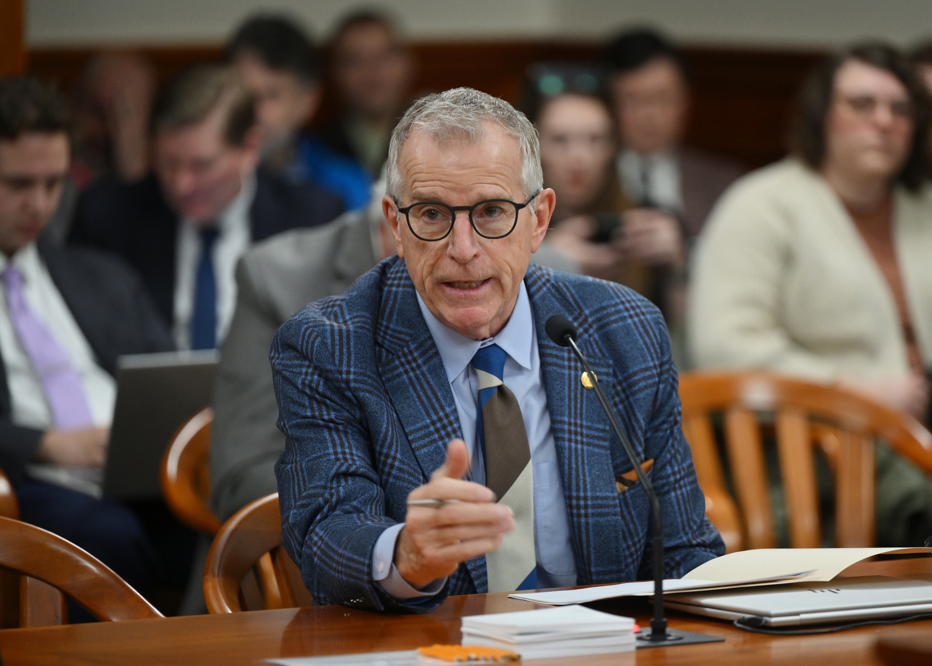 Tisdel testifying in committee.